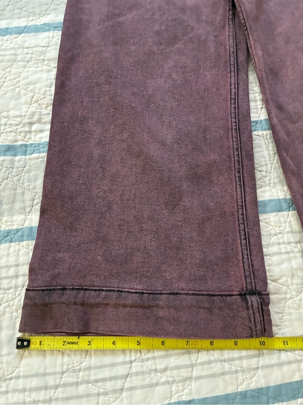 Anthropologie Pilcro Skipper High-Rise Wide-Leg Cropped Jean Size 27 Dusty Plum - Picture 8 of 11